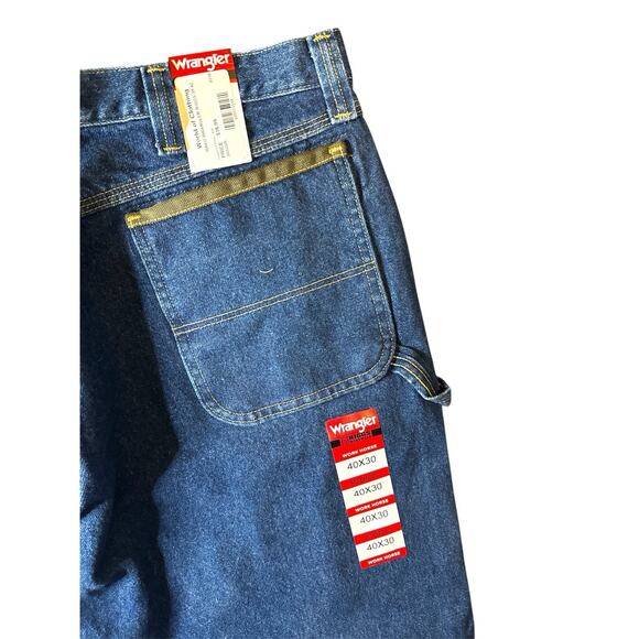 Wrangler Riggs Workwear Men's Ripstop Ranger Cargo Pants 38 x32 Navy Denim - Picture 3 of 10